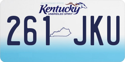 KY license plate 261JKU