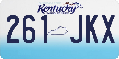KY license plate 261JKX