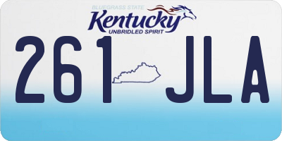 KY license plate 261JLA