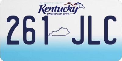 KY license plate 261JLC