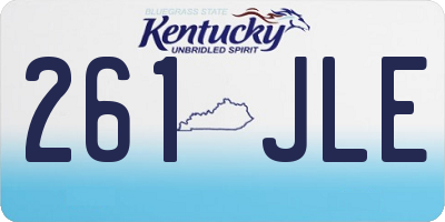 KY license plate 261JLE