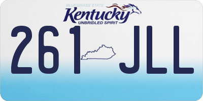 KY license plate 261JLL