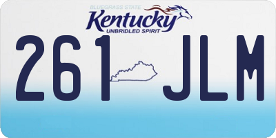 KY license plate 261JLM