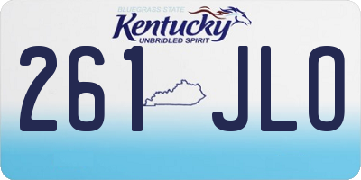 KY license plate 261JLO