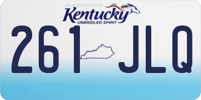 KY license plate 261JLQ
