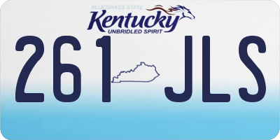 KY license plate 261JLS