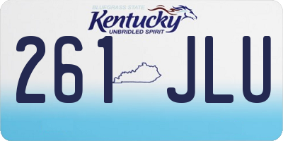 KY license plate 261JLU