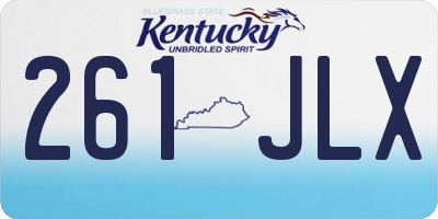 KY license plate 261JLX