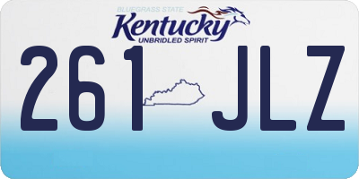 KY license plate 261JLZ
