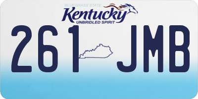 KY license plate 261JMB