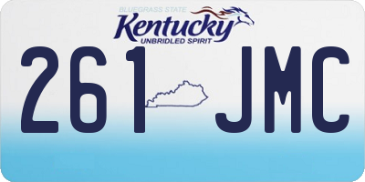 KY license plate 261JMC