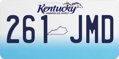 KY license plate 261JMD