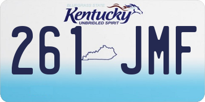 KY license plate 261JMF