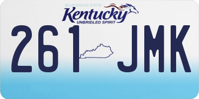 KY license plate 261JMK