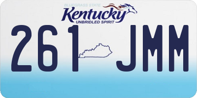 KY license plate 261JMM
