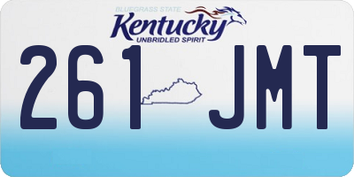 KY license plate 261JMT