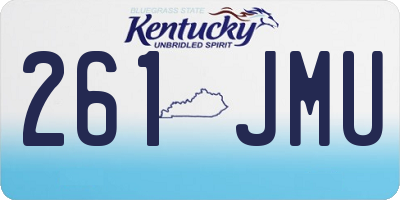 KY license plate 261JMU
