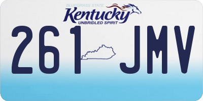 KY license plate 261JMV