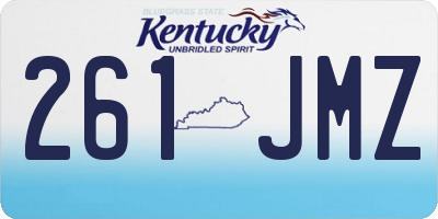 KY license plate 261JMZ