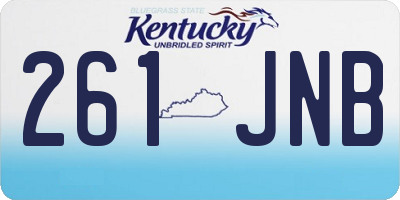 KY license plate 261JNB