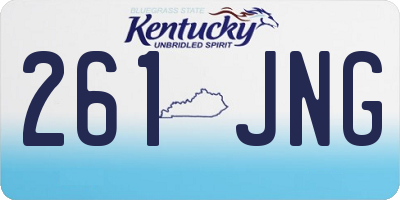 KY license plate 261JNG