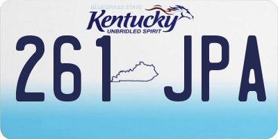KY license plate 261JPA