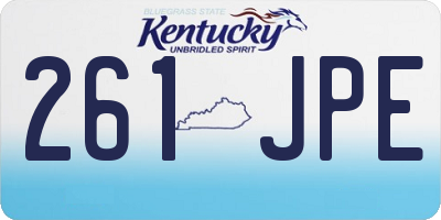 KY license plate 261JPE