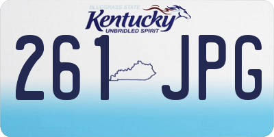 KY license plate 261JPG