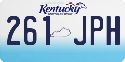 KY license plate 261JPH