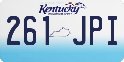KY license plate 261JPI