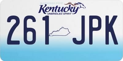 KY license plate 261JPK