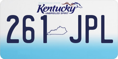 KY license plate 261JPL