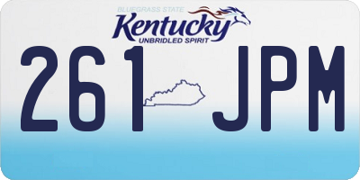 KY license plate 261JPM