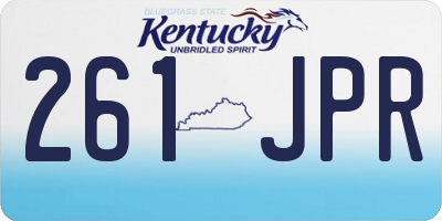 KY license plate 261JPR