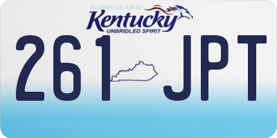 KY license plate 261JPT
