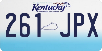 KY license plate 261JPX