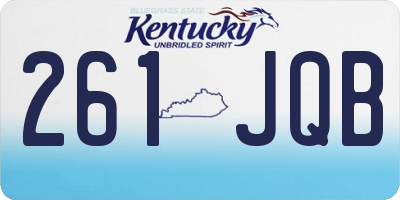 KY license plate 261JQB
