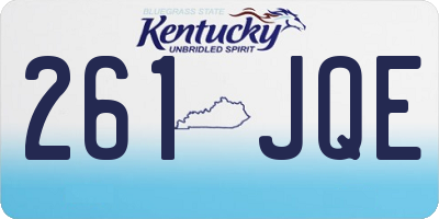 KY license plate 261JQE