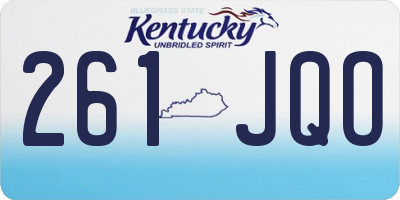 KY license plate 261JQO