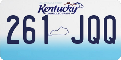 KY license plate 261JQQ