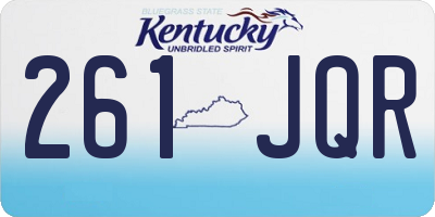 KY license plate 261JQR