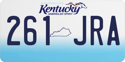 KY license plate 261JRA