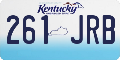 KY license plate 261JRB