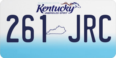 KY license plate 261JRC