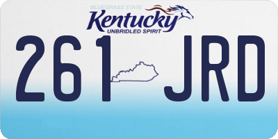 KY license plate 261JRD
