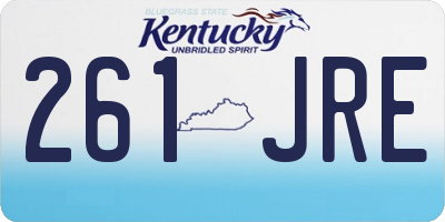 KY license plate 261JRE
