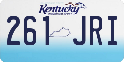 KY license plate 261JRI