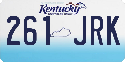 KY license plate 261JRK