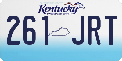 KY license plate 261JRT