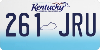 KY license plate 261JRU